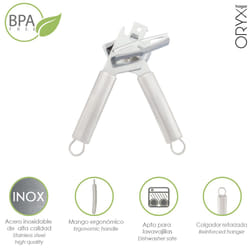 Ouvre-boîte en acier inoxydable 4,5 x 20 (H) cm.