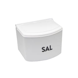 Salière en plastique avec couvercle blanc