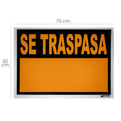 L'affiche est transférée 70 x 50 cm.