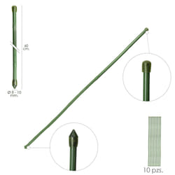 Saturnia - Tutor tige en bambou plastifié ø 8 - 10 mm. x 60 cm. (Paquet 10 Unités)