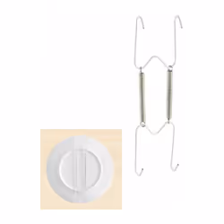 Accroche les assiettes à ressort - Pour assiettes de ø 13 à 18 cm. - Résistant, utile et pratique. - Avec ressort résistant e ...