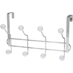 Perchero Metalico Para Puerta 4/8 Ganchos. Terminacion Blanca.