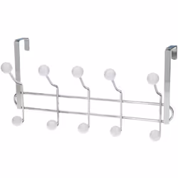 Perchero Metalico Para Puerta 5/10 Ganchos. Terminacion Blanca. - Perchero para puertas con 10 ganchos individuales o 5 ganch ...