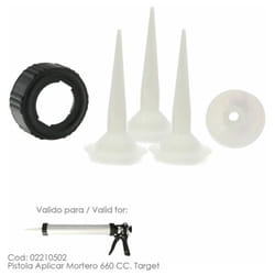 Wolfpack - Ensemble d'accessoires pour pistolets Aluminium/Acier Appliquer Mortier 660 cc. Cible 02210502