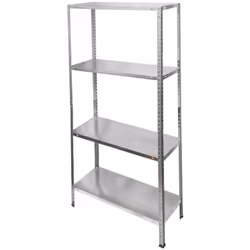 Modulo estanteria galvanizada - Medida: 150x75x30 cm. - 4 baldas ajustables en tramos de 25 mm. - Peso máximo soportado 30 Kg ...