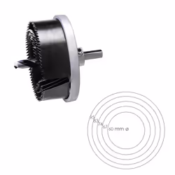Jeu de scies à cloche 30 mm. Ø60/95mm. 5 pièces