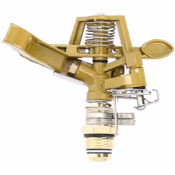 Aspersor metalico sectorial - Aspersor por pulso, sistema de riego sectorial o circular. - Alcance hasta 15 metros. - Radio d ...
