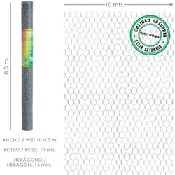 Enrejado Triple Torsion 16/50 cm. Rollo 10 Metros Uso Domestico
