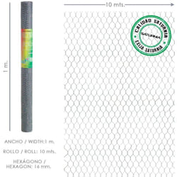 Enrejado Triple Torsion 16/100 cm. Rollo 10 Metros Uso Domestico