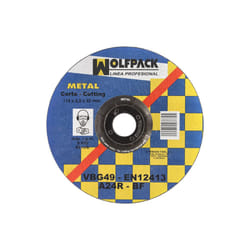 Disque à tronçonner abrasif pour métal 115x3,2x22 mm.