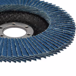 Disque en feuille de papier abrasif au zirconium ø 115x22 mm. 60 grains