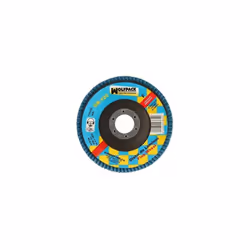 Disque laminé Wolfpack Zirconium. - Diamètre extérieur/intérieur : 115 x 22 mm. - Grain : 120. - Idéal pour nettoyer les méta ...