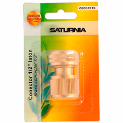 Conector manguera laton 1/2. - Medida: 1/2". - Cuerpo realizado en latón. - Con conector hembra para enganche rapido. - Ideal ...