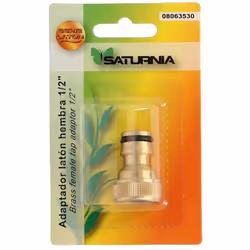 Adaptateur de tuyau en laiton. - Taille : 1/2" femelle. - Fabriqué en laiton. - Idéal pour les travaux de jardin. - Prise rap ...