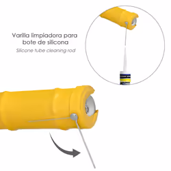 Pistolet en silicone jaune