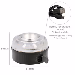 Lumière led d'urgence de voiture V16 rechargeable par usb