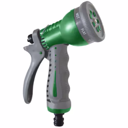 Pistola riego manguera 7 posiciones - Realizada en plastico ABS, material duradero y resistente. - Con selector de 7 posicion ...