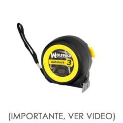 Wolfpack - Flexomètre Autolock Avec Frein Automatique 3 Mètres Ruban 16 mm. Magnétique