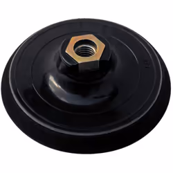 Assiette Maurer en velcro. - Diamètre : 115 mm. - Pour meuleuse. - Assiette recouverte en velcro.