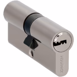 Cilindro Seguridad Wolfpack 30x30 Leva Larga Niquelado Con 5 llaves - Cilindro con sistema de seguridad de 6 pistones. - Medi ...