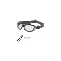 Lunettes de sécurité rembourrées de cristaux transparents avec branches ou caoutchouc élastique. Branches caoutchoutées EN/166