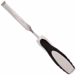 Ciseau à bois Maurer manche bi-matière 8 mm. - Dimensions : longueur x largeur, 260 x 8 mm. - Manche ergonomique bi-matière.  ...