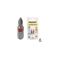 Phillips No. 1 Extracteur d'embouts (2 pièces) S2 Acier au chrome vanadium