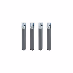 Jeu de pieds de sommier carré - Pour sommiers ou cadres de lit de 30 mm. - 4 unités - Dimensions des pieds : 30x30 mm. - Haut ...