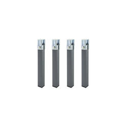 Wolfpack - Jeu de Pieds Sommiers Carrés (4 Unités) Tube 30x30 mm. Pour sommier 40x30 mm. Hauteur 25cm.
