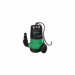 Pompe à eau submersible - Puissance : 450 Watt. - Avec flotteur d'activation de l'eau, permet d'activer et de désactiver la p ...