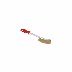 Brosse manuelle en acier inoxydable - Longueur totale : 340 mm. - Longueur de la brosse : 120 mm. - Dents en acier laitonné.  ...