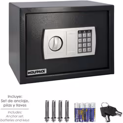 Caja Fuerte Sobreponer Electrica - Medidas: 35x25x25 cm. - Cerradura de bloqueo electrónico. - Bulones de acero. - Teclado co ...