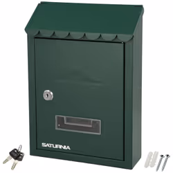 Buzon exterior Residence - Medidas(ancho x alto x fondo): 205 x 300 x 70 mm. - Realizado en metal. - Color verde. - Con cerra ...