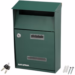 Buzon Exterior Country - Medidas (Largo / Alto / Fondo): 215 x 320 x 105 mm. - Realizado en acero pintado. - Color verde. - C ...