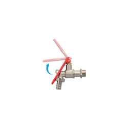 Wolfpack - Robinet sphérique 1/2 'avec système de verrouillage par cadenas, robinet de jardin extérieur, robinet avec serrure et connecteur