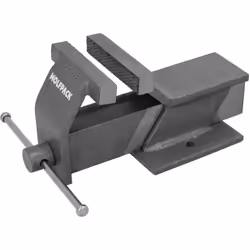 Tornillo banco acero - Fabricado en acero. - Ancho de la mordaza: 100 mm. - Mordazas estriadas para un optimo agarre de los o ...