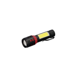Wolfpack - Mini lampe de poche led portable en aluminium rechargeable par usb (1 200 mah) 500 lumens 5 watts. Avec fonction zoom et clip de