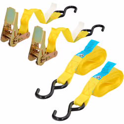 Cinta De Amarre Con Ratchet - Medida: 4,5 Metros x 25 mm. - Pack de 2 unidades. - Fabricado con poliéster de alta resistencia ...
