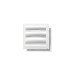 Wolfpack - Grille d'aération en aluminium avec moustiquaire vissable 175 x 175 mm. Couleur blanche