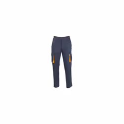 Pantalon de travail en tissu spandex bleu foncé (Taille 46) Taille 46 Poids : 240 gr/m² Composition : 64% polyester, 33% coto ...