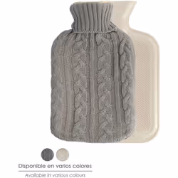 Bolsa agua caliente. - Capacidad: 2 litros. - Funda de punto, disponible en varios colores. - Fabricada bajo el estándar BS 1 ...
