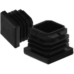 Wolfpack - Contera Interior Plastico Cuadrada 30x30 mm. Color Negro Bolsa 200 Unidades.
