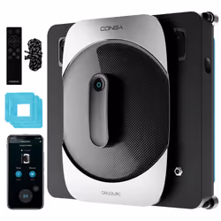 Cecotec Conga Windroid 1290 DoubleSpray Connected T, Aspiration, Universel, Noir, Acier inoxydable, Secteur