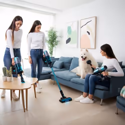 Cecotec Conga Rockstar 7500 Astral ErgoWet Animal T Aspirateur-balai 2 en 1 Batterie Sec&humide Sans sac 680 W Noir, Gris, Turquoise - Vue supplémentaire 7