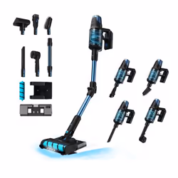 Cecotec Conga Rockstar 8500 Infinity ErgoWet Animal Turbo T Aspirateur traineau Batterie Sec&humide Cyclonique Sans sac Noir, Bleu