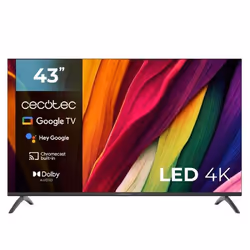 Cecotec ALU40043, 109,2 cm (43"), 3840 x 2160 pixels, 4K Ultra HD, LED, Smart TV, Noir