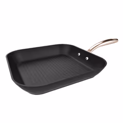 Cecotec 01121, Rectangulaire, Poêle grill, Noir, Teflon Platinum Plus, Aluminium, 1,3 L
