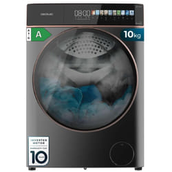Cecotec Lave-linge à dosage automatique Bolero DressCode 10900 Autodose Inverter FullColor Steel A