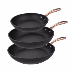 Cecotec 01468, Rond, Poêle polyvalente, Noir, Or rose, Aluminium, 3 pièce(s), 3,4 mm