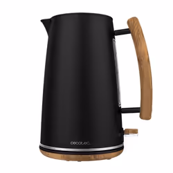Cecotec 01479, 1,7 L, 3000 W, Noir, Bois, Acier inoxydable, Bois, Indicateur de niveau d'eau, Sans fil